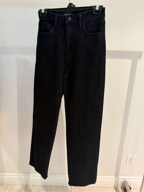 Black Wide Leg High Waisted Jeans